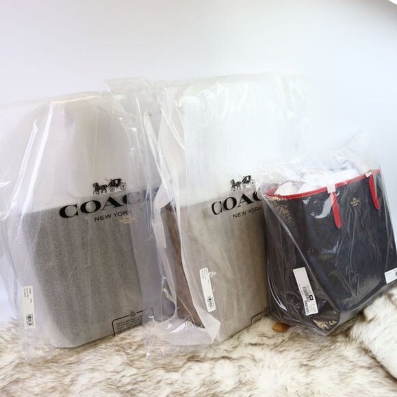 NWT COACH CITY TOTE BAG IN SIGNATURE CANVAS CV976 IMXHE - Picture 4 of 13